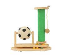 Generisch 2026 Arbre à chat avec plateau tournant, griffoir interactif en bois et sisal pour chats d'appartement, centre de jeu pour chat (blanc, 40)