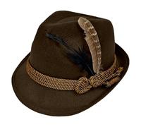 Generisch 2026 Bierfesthüte Zylinderhüte Tanz- Streetdancehüte Britische Jazzhüte mit kurzer Krempe (Brown, One Size)