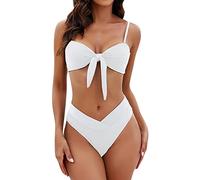 Generisch 2026 Bikini pour femme Surf Girls Beach Sport Maillot de bain 2 pièces, Blanc., XXL