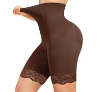 Generisch 2026 Body gainant pour femme avec porte-jarretelles et patte de boutonnage, marron, M