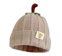 Generisch 2026 Bonnet d'hiver chaud pour bébé avec écharpe - Bonnet tricoté - Bonnet à capuche - Protection des oreilles (beige, 4-10 ans)
