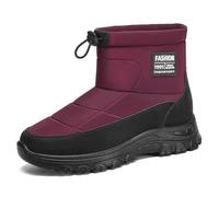 Generisch 2026 - Bottes de neige épaisses et chaudes pour l'hiver avec semelle épaisse antidérapante pour temps froid, rouge, 37 EU