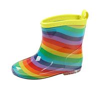 Generisch 2026 Bottes de pluie courtes en caoutchouc pour tout-petits Facile à enfiler Chaussures d'extérieur imperméables pour fille, jaune, 27.5 EU
