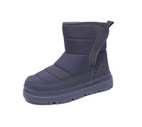 Generisch 2026 Bottes d'hiver chaudes doublées en polaire Semelle épaisse Chaussures d'extérieur par temps froid pour tout-petits, bleu foncé, 38.5 EU