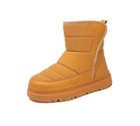 Generisch 2026 Bottes d'hiver chaudes doublées en polaire Semelle épaisse Chaussures d'extérieur par temps froid pour tout-petits, kaki, 37.5 EU