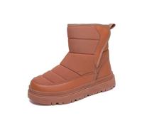 Generisch 2026 Bottes d'hiver chaudes doublées en polaire Semelle épaisse Chaussures d'extérieur par temps froid pour tout-petits, café, 38.5 EU