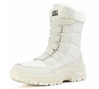 Generisch 2026 Bottes d'hiver isolantes, chaudes, confortables, doublées chaudes, idéales pour les randonnées par temps froid et neige, beige, 36 EU