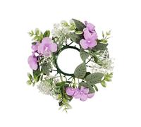 Generisch 2026 Bougies hortensia Couronne florale pour bougies piliers Élégante décoration de table lors d'événements et d'occasions festives (violet, 25 cm, 25 cm)