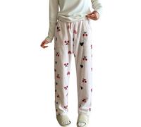 Generisch 2026 Caleçon en flanelle douce avec polaire pour un confort douillet et une chaleur, idéal pour se détendre dormir par temps froid à la maison, Rose clair, XL