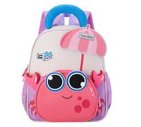 Generisch 2026 Cartoon Little Crab Sac à dos mignon pour enfant de 3 à 6 ans, polyvalent pour la maternelle et l'école (violet, taille unique)