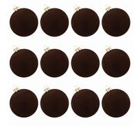 Generisch 2026 Ces 12 éléments de décoration exquis floqués incassables ont un design rond parfait pour une utilisation en intérieur et en extérieur. Parfait pour les arbres, (cafée, 24 x 18 cm)