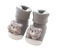 Generisch 2026 Chaussettes d'hiver chaudes pour bébé avec oreilles en velours corail dessin animé pour tout-petits, chaussettes hautes pour enfants, tissu velours doux, vêtements de pieds de bébé pour