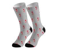 Generisch 2026 Chaussettes personnalisées à faire soi-même avec image drôle impression photo chaussettes nouveauté individuelle chaussettes pour hommes femmes chaussettes hommes 39-42 couleurs, gris
