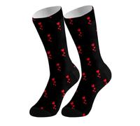Generisch 2026 Chaussettes personnalisées à faire soi-même avec image drôle impression photo chaussettes nouveauté individuelle chaussettes pour hommes femmes chaussettes hommes 39-42 couleurs, Noir