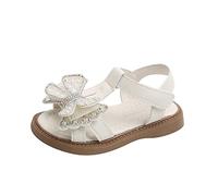 Generisch 2026 - Chaussures pour filles - Papillon - Strass - Fête - Mariage - Princesse - Vêtements de tous les jours - Pour les tout-petits et les grands enfants, Blanc., 33.5 EU