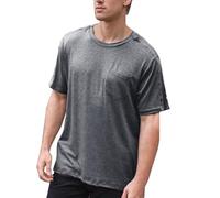 Generisch 2026 - Chemise pour homme avec dos et épaules - Récupération peut se déchirer - Manches courtes - Bouton latéral ouvert - Vêtements de dialyse - Hauts pour homme - Tumblr, GY2., XXL