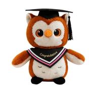Generisch 2026 Chouette en peluche, avec chapeau de docteur, cadeau de remise de diplôme, doudou pour les universitaires, idée cadeau festive (A, A)