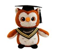 Generisch 2026 Chouette en peluche, avec chapeau de docteur, cadeau de remise de diplôme, doudou pour les universitaires, idée cadeau festive (E, A)
