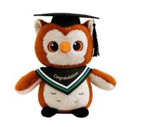 Generisch 2026 Chouette en peluche, avec chapeau de docteur, cadeau de remise de diplôme, doudou pour les universitaires, idée cadeau festive (B, A)