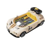 Generisch 2026 Circuit de course moulé pour enfants à piles (4 piles AA non incluses), avec effets de lumière sonores interactifs, jeu d'intérieur pour garçons et filles, jaune, 34 x 16 x 21 cm