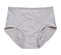 Generisch 2026 Culotte pour femme en coton uni anti-fuite à l'entrejambe avec évacuation de l'humidité, respirant et confortable, gris, XXL
