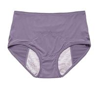 Generisch 2026 Culotte pour femme en coton uni anti-fuite à l'entrejambe avec évacuation de l'humidité, respirant et confortable, gris foncé, XXL