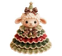 Generisch 2026 - Décoration de Noël à faire soi-même - Motifs animaux - Perles - Nœud - Crochet - Décoration adaptée aux débutants - Pour adultes - Kit de bricolage - Décoration de sapin de Noël