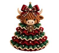 Generisch 2026 - Décoration de Noël à faire soi-même - Motifs animaux - Perles - Nœud - Crochet - Décoration adaptée aux débutants - Pour adultes - Kit de bricolage - Décoration de sapin de Noël