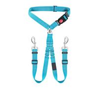 Generisch 2026 Double ceinture de sécurité pour chien, nouvelle ceinture de sécurité pour l'appui-tête de la voiture pour animaux de compagnie, corde pour chien qui s'emmêle, saut élastique réglable