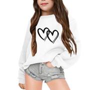 Generisch 2026 - Enfants Automne et Hiver Partie Lettres Imprimées Col Rond Manches Longues Sweatshirt Grand-père Fille J'ai été Une Fois Son Ange Pull, Blanc., 5-6 ans