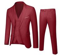 Generisch 2026 - Enfants tout-petits bébé garçon printemps automne solide pantalon manteau gilet tenues 3 pièces costume vêtements garçons t-shirt, rouge, XXL