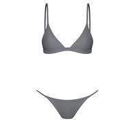 Generisch 2026 - Ensemble maillot de bain bikini bandeau brésilien push-up tankinis ensemble polos sages, gris, XL