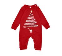 Generisch 2026 Familie Neujahr Winter Weihnachten Freizeit Party Alle Pyjamas Familienkleid Eltern-Kind-Kleid-Set (bébé), Rouge, 9-12 meses