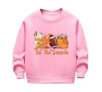 Generisch 2026 Fille et Garçon Automne et Hiver Manches Longues Plus Sweat à Capuche Polaire Halloween Citrouille Imprimé Épais Chaud Col Rond Vêtements Enfants