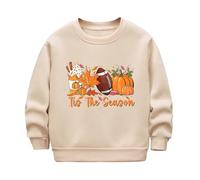 Generisch 2026 Fille et Garçon Automne et Hiver Manches Longues Plus Sweat à Capuche Polaire Halloween Citrouille Imprimé Épais Chaud Col Rond Vêtements Enfants