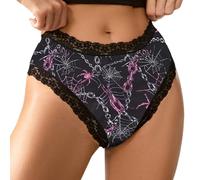 Generisch 2026 Halloween Day Graphique Femmes Sous-vêtements en Dentelle Culotte sans Couture Extensible