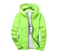 Generisch 2026 - Hommes Casual Pure Color Plus Size Sweat à Capuche Fermeture éclair Extérieur Manteau de Sport Homme Transition, vert, 4XL