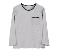 Generisch 2026 Hommes Pyjama Tops Mince Casual Style Peut être Porté À L'Extérieur À La Maison Porter Lâche Manches Longues, gris, XL