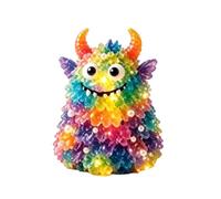 Generisch 2026 Instructions de bricolage adaptées aux débutants pour une figurine d'Halloween lumineuse avec fait main 3D (multicolore, 12 cm)