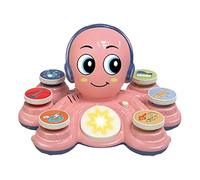 Generisch 2026 Jouet pour chat Rock Cartoon Jazz Drum Set pour l'éducation précoce 8 bras claves, tambourin, shaker d'instruments de percussion (B, 27,5 x 23,5 x 16,5 cm)