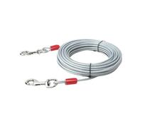 Generisch 2026 Laisse robuste en fil d'acier avec double crochet pour chiens de petite et moyenne taille, laisse à mâcher robuste pour animaux de compagnie, entraînement en plein air avec marche et