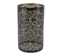 Generisch 2026 Lampe de jardin en fer forgé avec motif floral design creux circulaire pour éclairage extérieur (bronze, 20 cm)