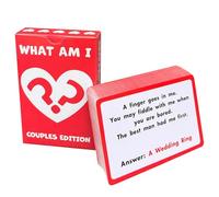 Generisch 2026 Libérez le plaisir avec le jeu de cartes interactif « What Am I », le jeu de fête parfait (rouge, taille unique)