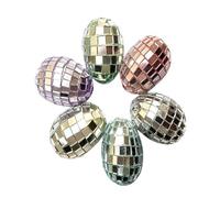 Generisch 2026 Lot de 6 boules à facettes brillantes multicolores pour fêtes de Pâques (4 cm)