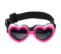 Generisch 2026 Lunettes de soleil pour petit chien avec sangle réglable, lunettes de soleil en forme de cœur pour animaux de compagnie, chiens, lunettes de soleil, lunettes de soleil, lunettes de