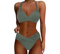 Generisch 2026 - Maillot de bain deux pièces push up pour femme - Fuchsia, Vert armée., M