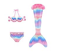 Generisch 2026 - Maillot de bain enfant fille bikini enfant fille maillot de bain trois pièces bikini tout-petit, multicolore, 3-4 ans