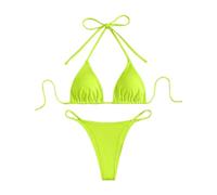Generisch 2026 - Maillot de bain pour femme, bikinis, maillot de bain sale, short pour femme, dos nu, maillot de bain deux pièces, tankinis ensemble pour soirée pyjama, débardeur de mariée, beige, M