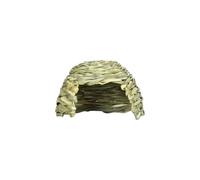 Generisch 2026 Maison d'herbe pour lapin, cachette pliable pour cochon d'Inde, lit à foin, maison de jeu tressée naturelle pour hamster et foin de repos (21 x 14 cm)