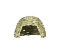 Generisch 2026 Maison d'herbe pour lapin, cachette pliable pour cochon d'Inde, lit à foin, maison de jeu tressée naturelle pour hamster et foin de repos (25 x 17 cm)
